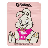 G-Rollz Banksy's Graffiti 'Thug for Life Pink' 65 x 85 mm Smellproof Bags 