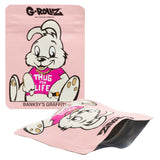 G-Rollz Banksy's Graffiti 'Thug for Life Pink' 65 x 85 mm Smellproof Bags 