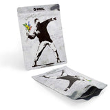 G-Rollz Banksy's Graffiti 'Flower Thrower' 200 x 300 mm Smellproof Bags XXL