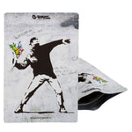 G-Rollz Banksy's Graffiti 'Flower Thrower' 200 x 300 mm Smellproof Bags XXL