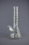 18,8er Glasbong Black Leaf Hanfblatt Beakerbong Glow 