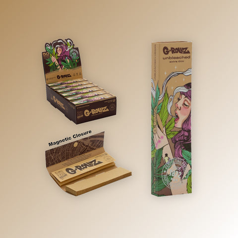 G-Rollz  Collector 'Colossal Dream' Unbleached - 50 KS Slim Papers + Tips